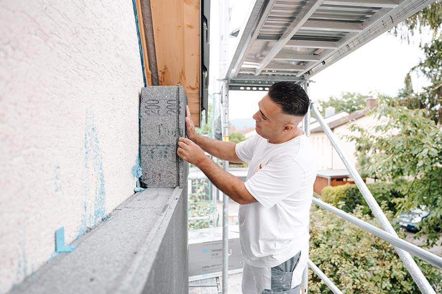 Energetische Sanierung durch Fassadendämmung